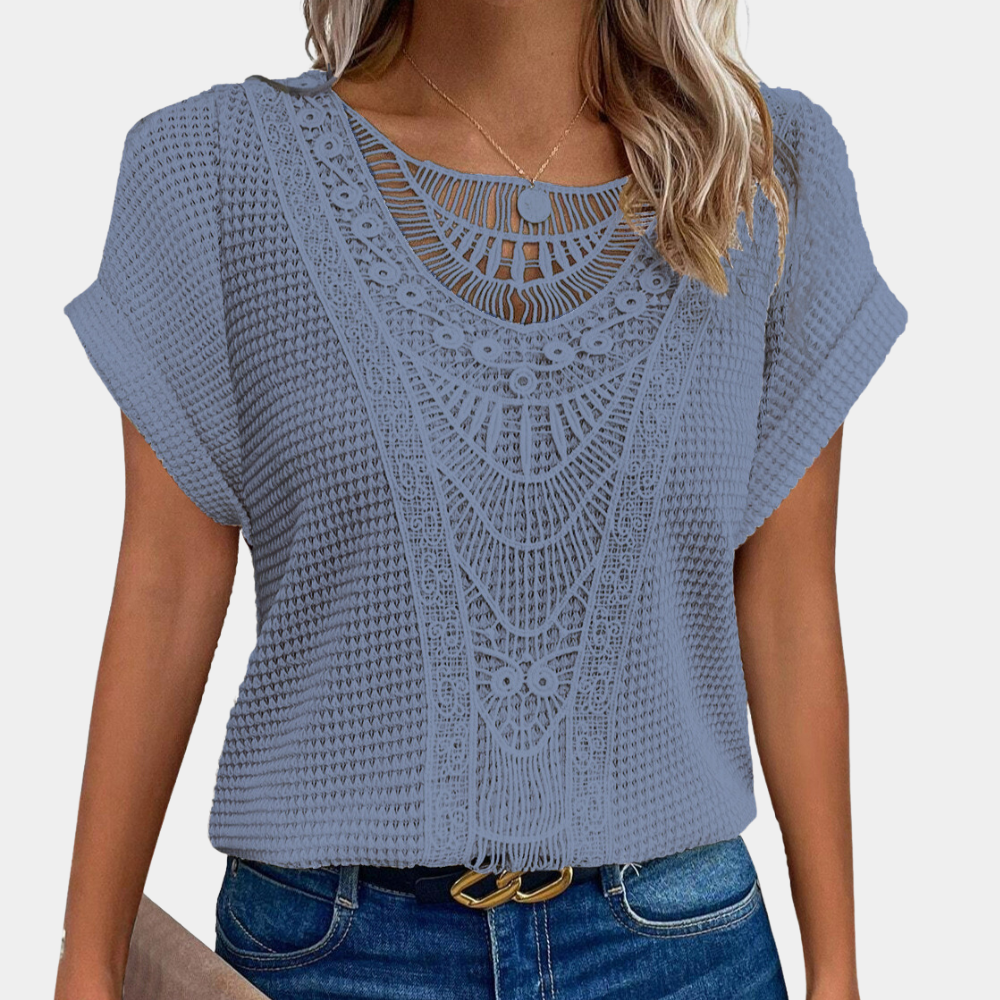FAYE | Modieus T-shirt met Ronde Hals