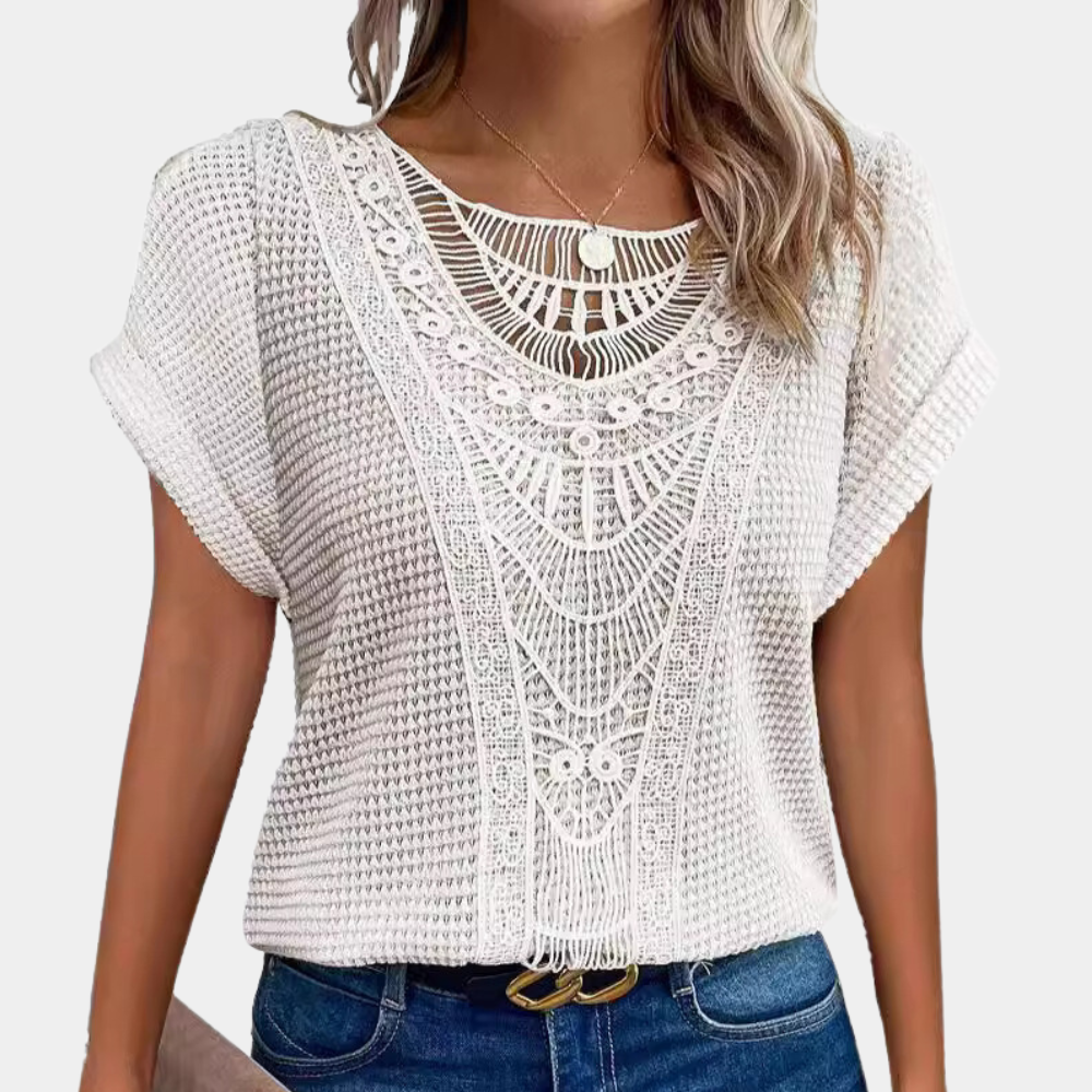 FAYE | Modieus T-shirt met Ronde Hals