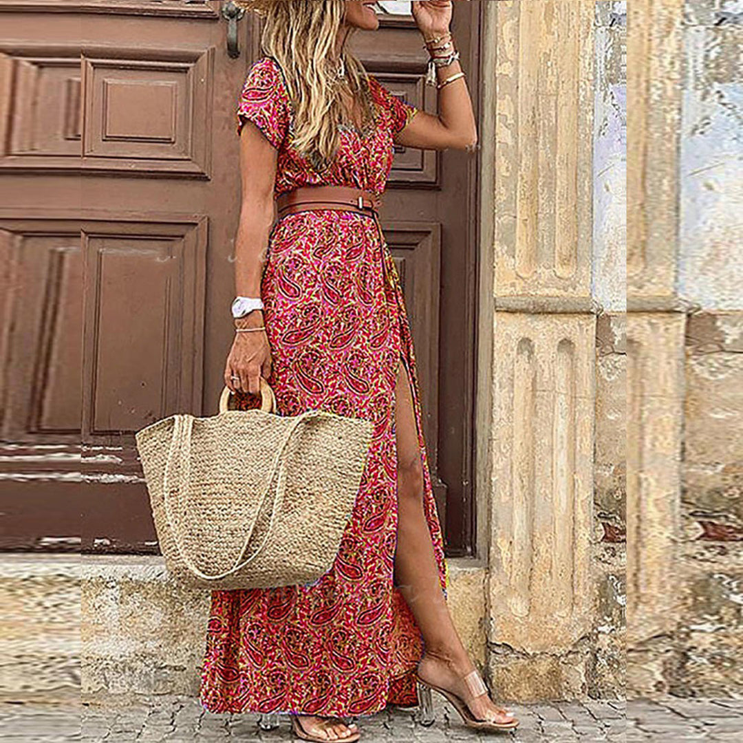 AMARA | Boho Jurk met Bloemenprint