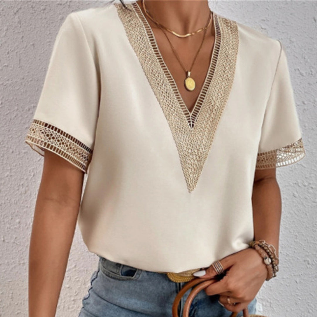 IRIS | Elegant Dames T-Shirt met Korte Mouwen