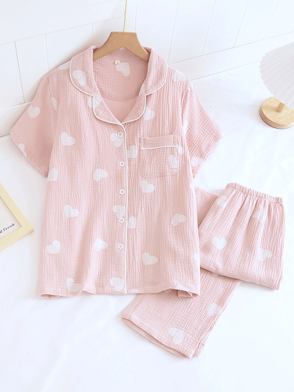 Ailyn - Luxe Katoenen Pyjamaset met Tijdloos Ontwerp voor Dames