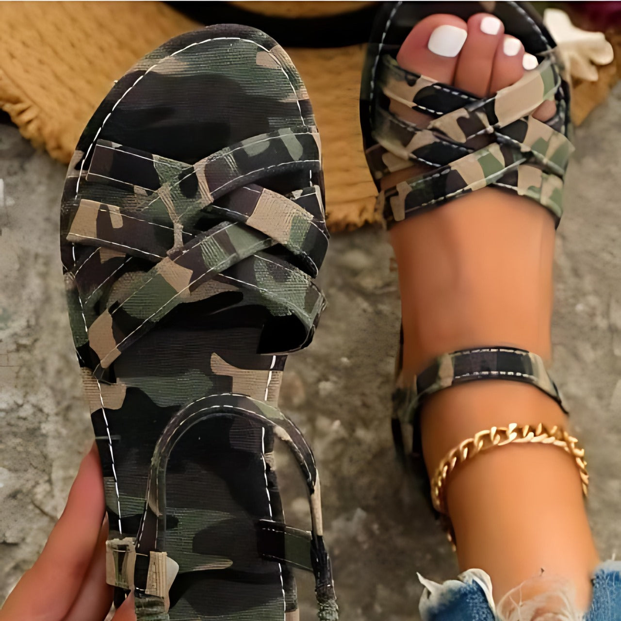 Dames Sandalen in Effen Kleuren