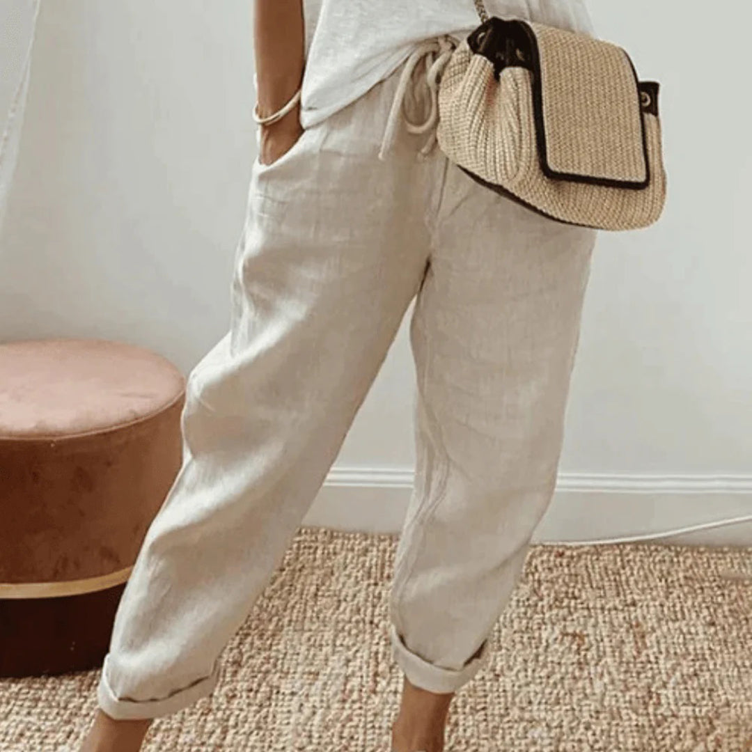 Naima | Comfortabele Broek met Trekkoord in de Taille