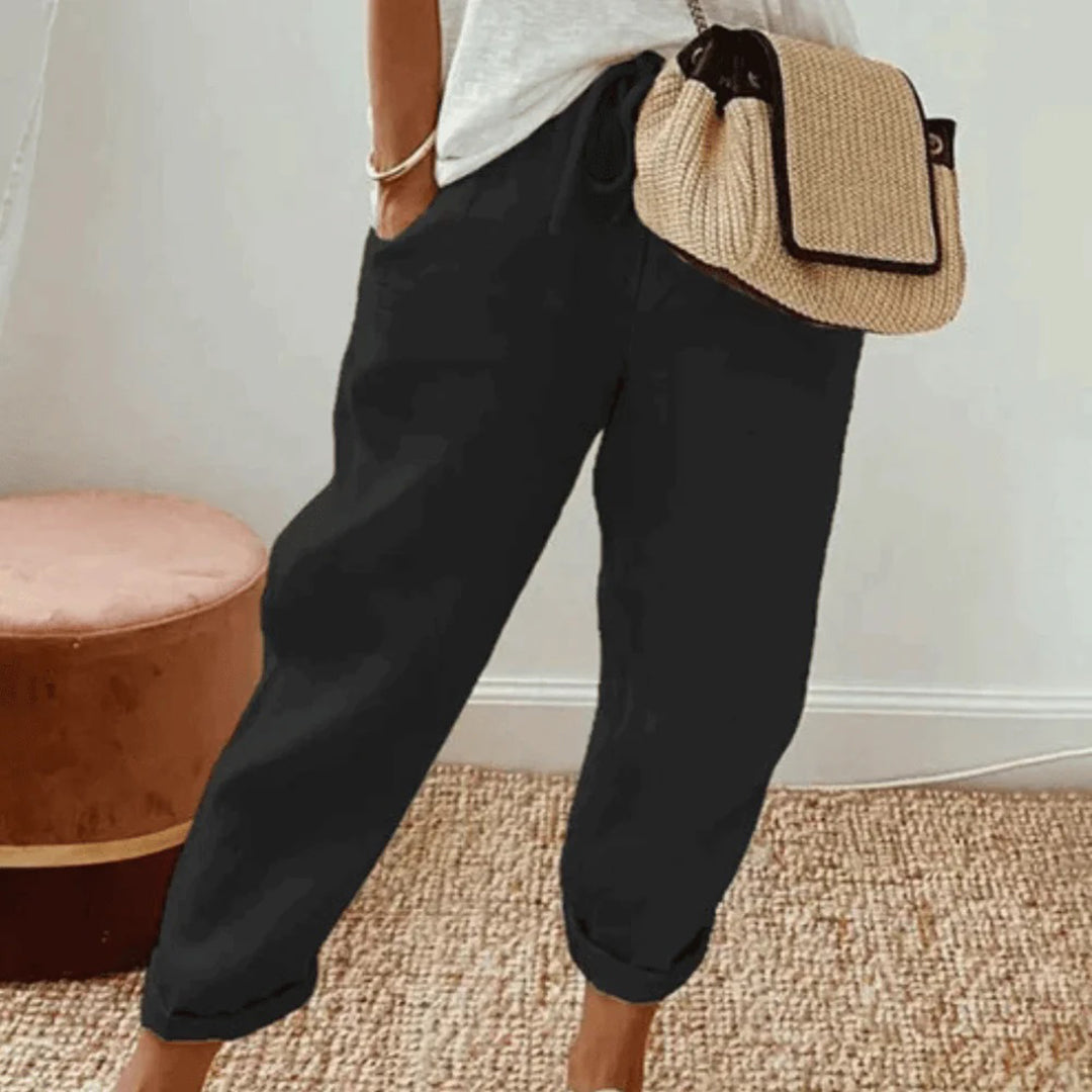 Naima | Comfortabele Broek met Trekkoord in de Taille