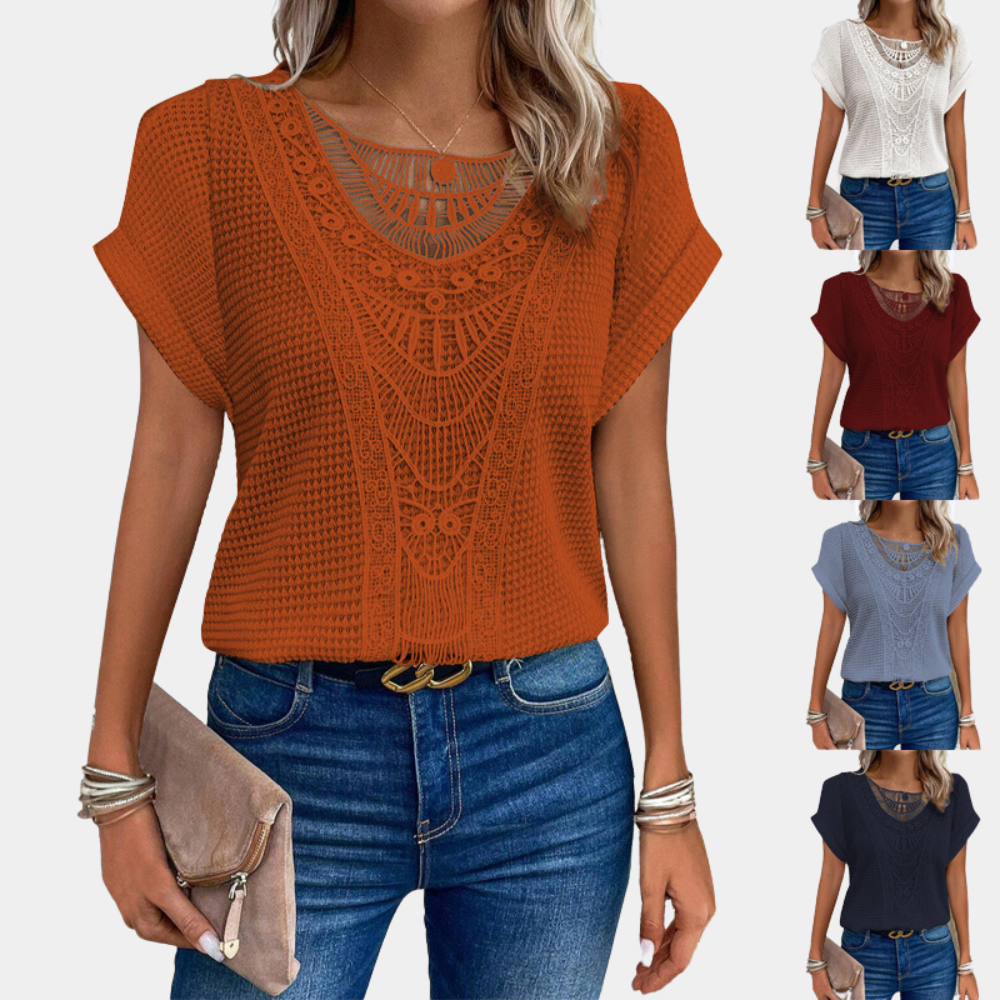 FAYE | Modieus T-shirt met Ronde Hals