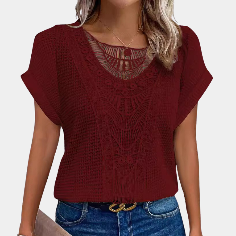 FAYE | Modieus T-shirt met Ronde Hals