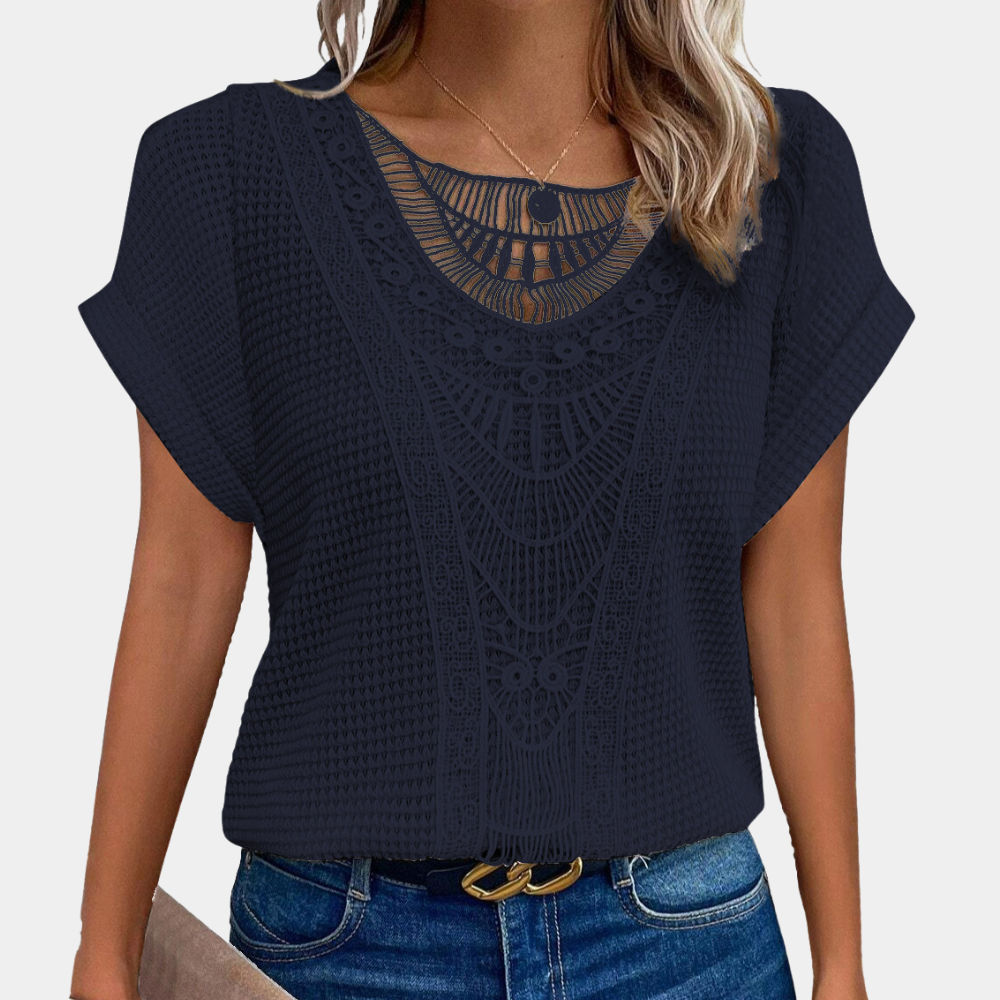 FAYE | Modieus T-shirt met Ronde Hals