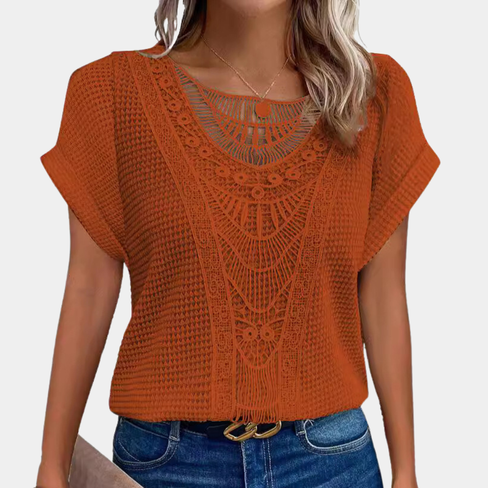 FAYE | Modieus T-shirt met Ronde Hals