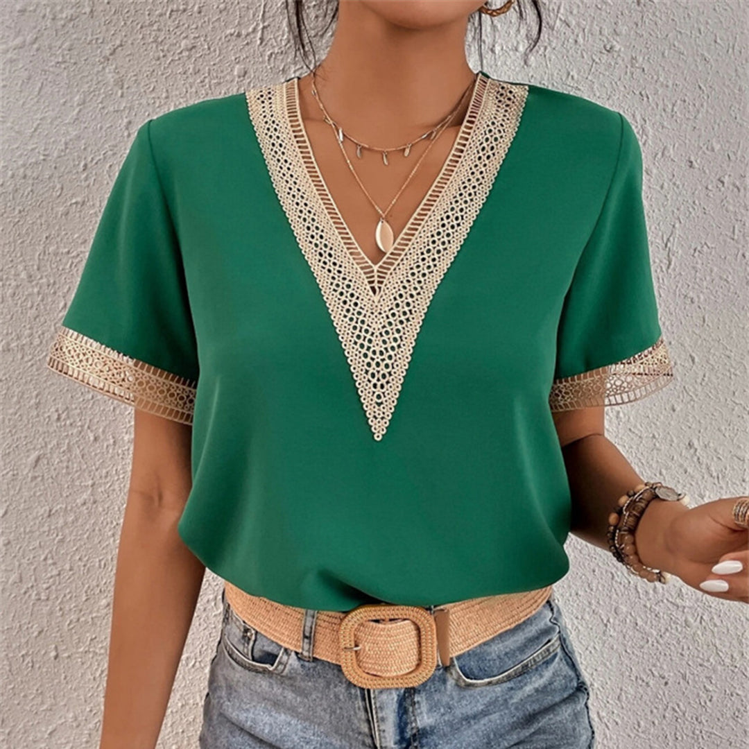 IRIS | Elegant Dames T-Shirt met Korte Mouwen