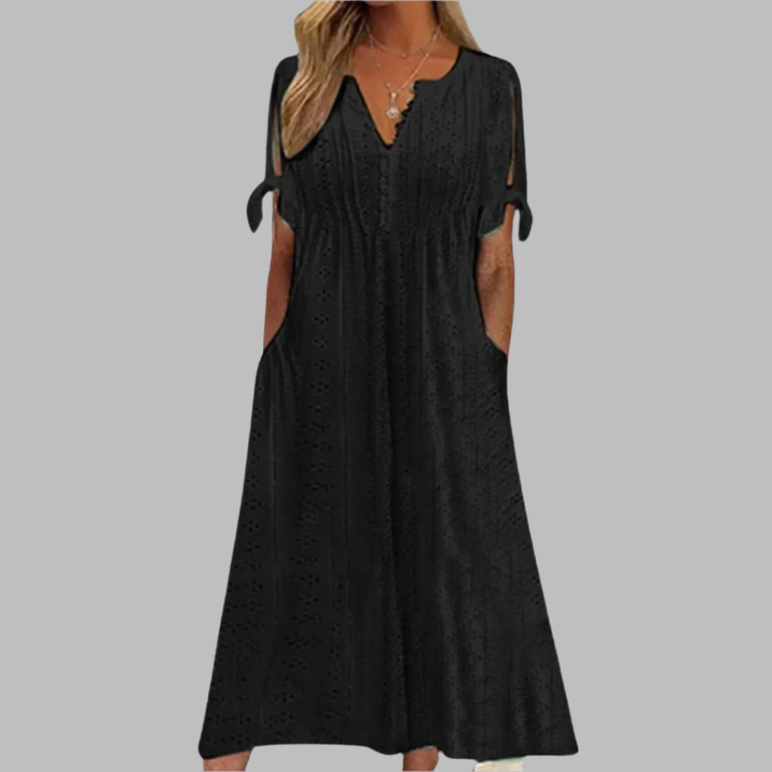 Julia | Elegante Zomerse Boho Midi Jurk