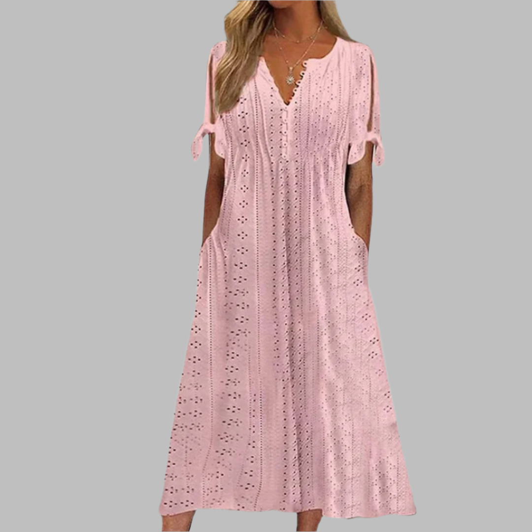 Julia | Elegante Zomerse Boho Midi Jurk