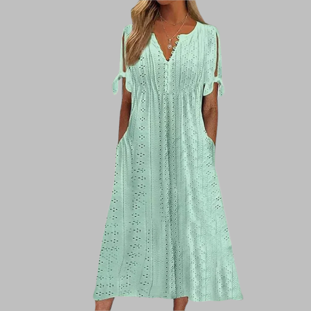 Julia | Elegante Zomerse Boho Midi Jurk