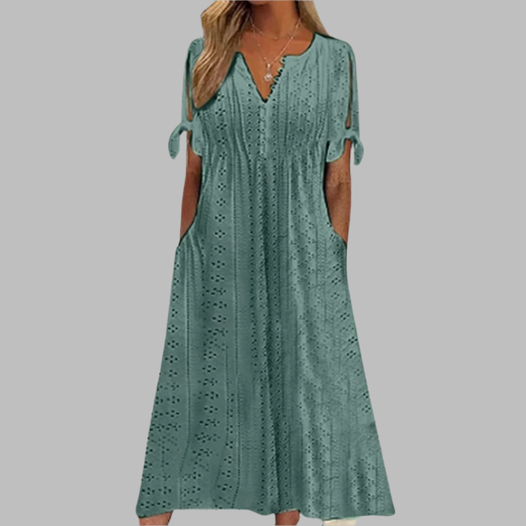 Julia | Elegante Zomerse Boho Midi Jurk