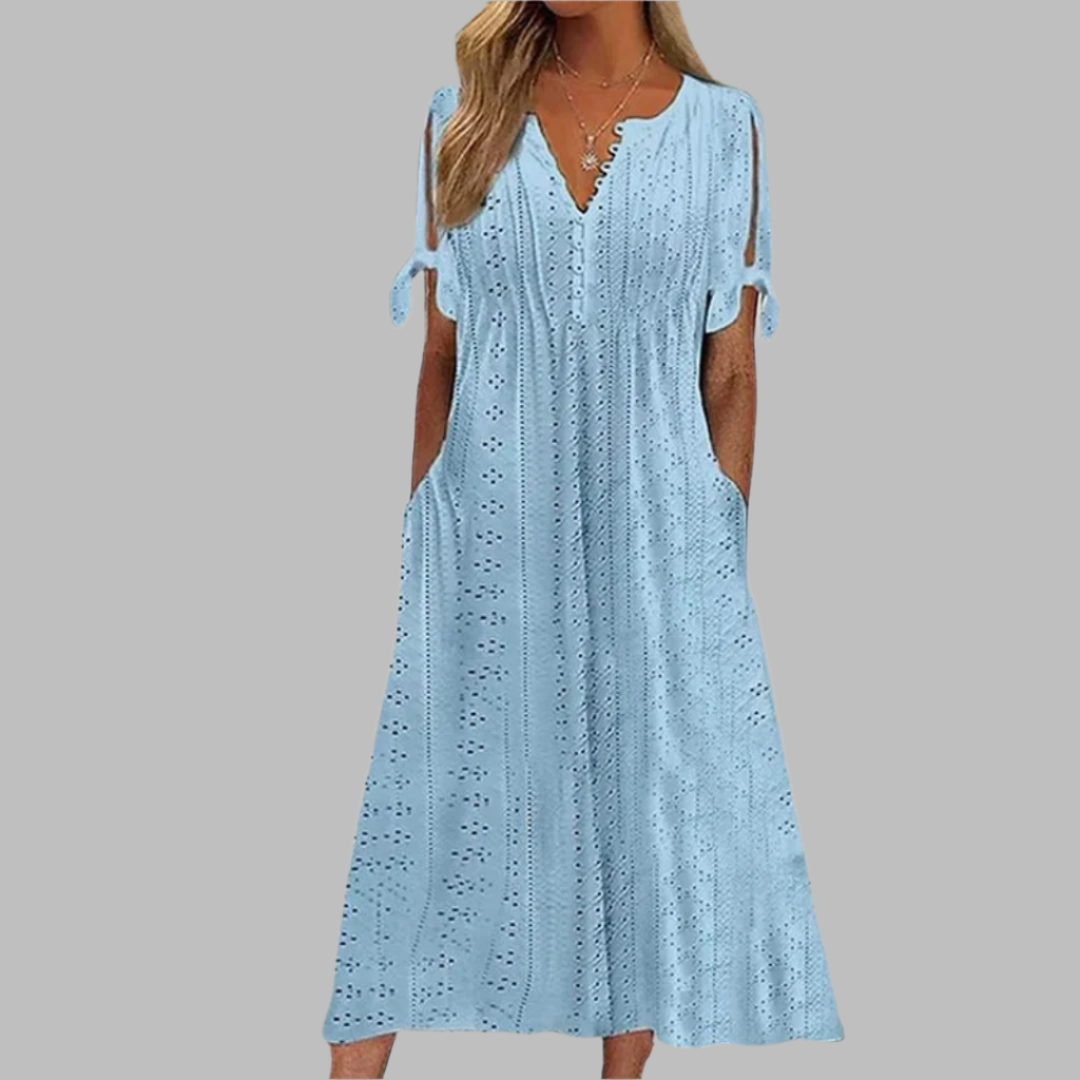 Julia | Elegante Zomerse Boho Midi Jurk