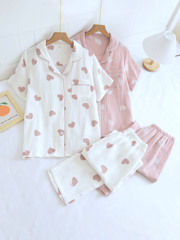 Ailyn - Luxe Katoenen Pyjamaset met Tijdloos Ontwerp voor Dames