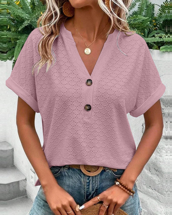 Nina | Dames T-shirt met V-hals casual