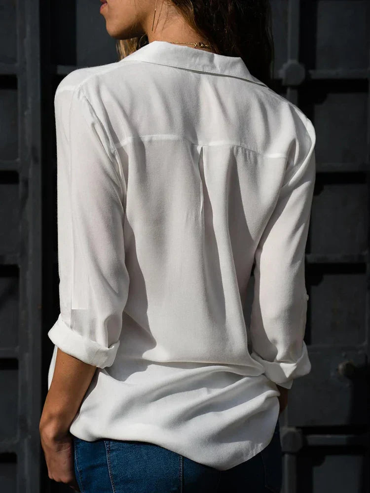 GERRY | Elegante Blouse met V-hals voor Dames